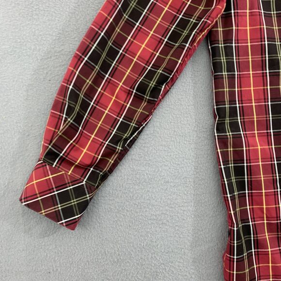 Orvis Shirt Womens 6 Red Black Plaid Long Sleeve Button Up 100% Cotton Pocket - Picture 4 of 16
